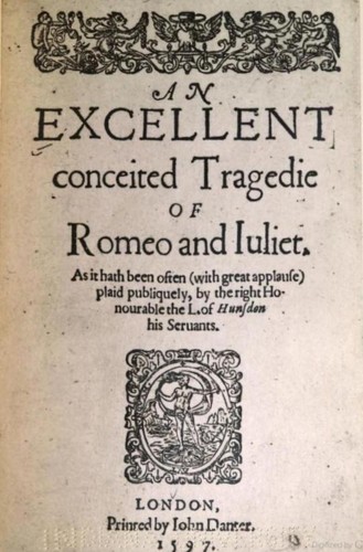 Portada de Romeo y Julieta de William Shakespeare